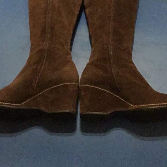 Rockport Leather, Suede Tall Boots, Brown, Waterproof - Picture 6 of 12